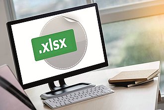 Bildschirm mit dem Logo einer Excel-Datei